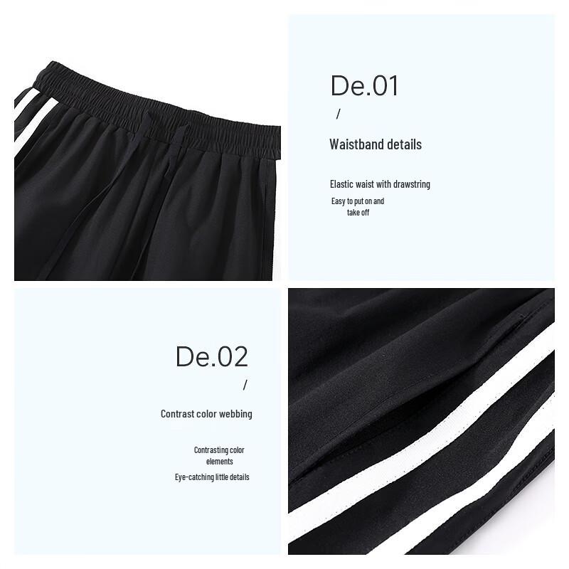 MJ STYLE Women's Summer Cooling Straight-Leg Parachute Pants