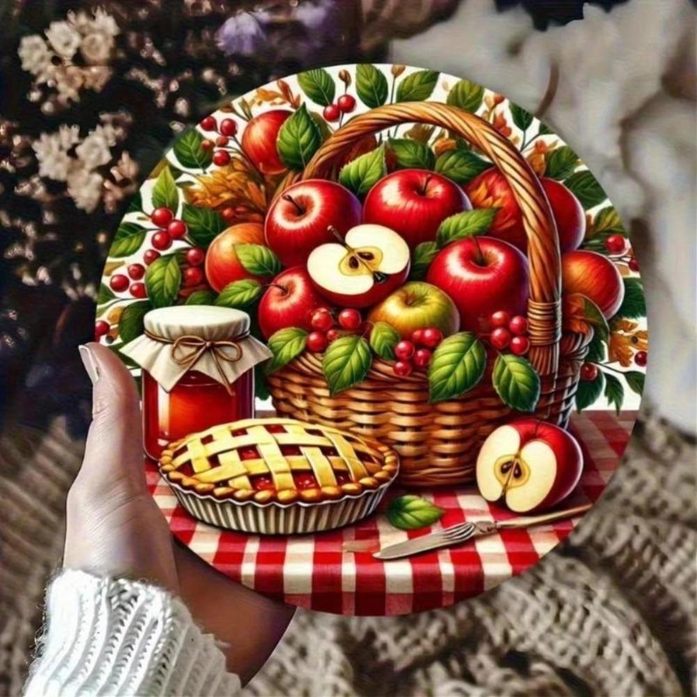 Vintage Farmhouse Fruit Tin Sign Thanksgiving Kitchen Wall Decor