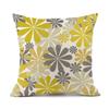 Throw Pillow Cover with Geometric Floral Print for Decorative Sofa Cushion Cover