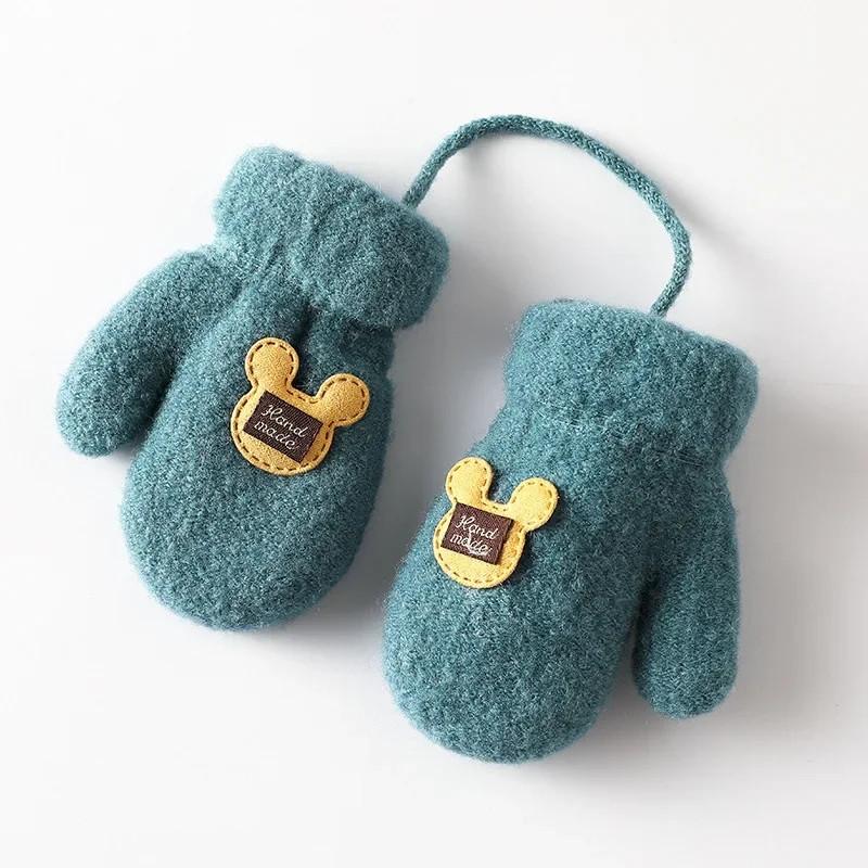 

Детские варежки для детей от 1 до 6 лет, зимние перчатки из мохера, плюшевые толстые перчатки для мальчиков и девочек S