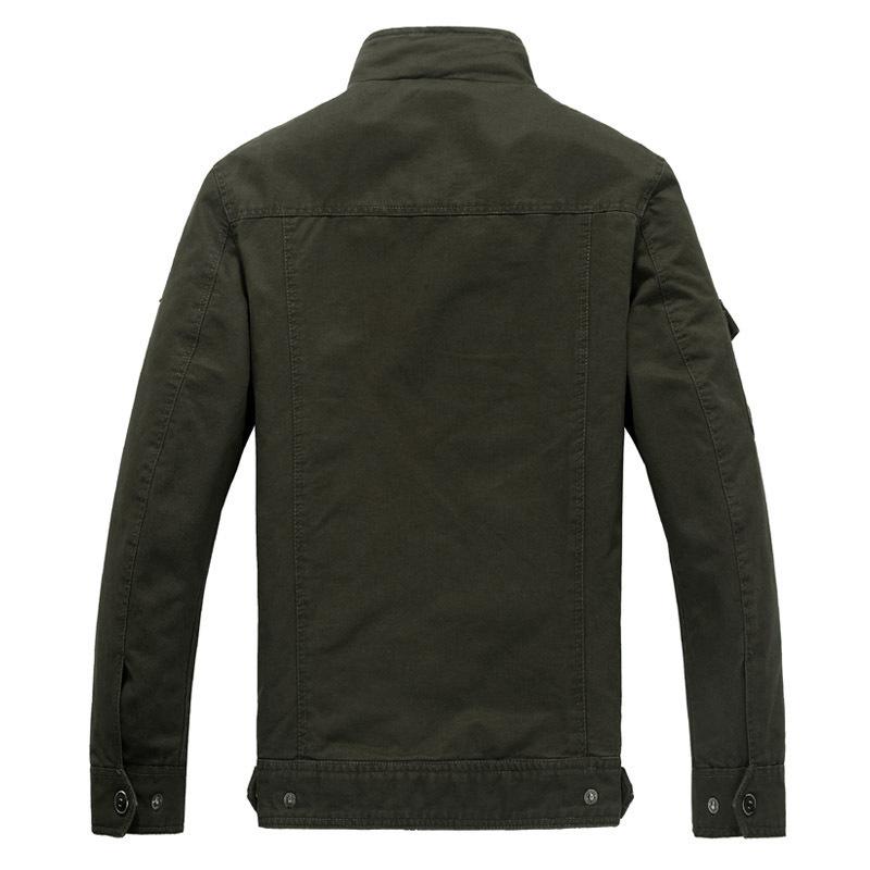 2026 Spring Men's Cotton Military Jacket Plus Size Casual Work Jacket