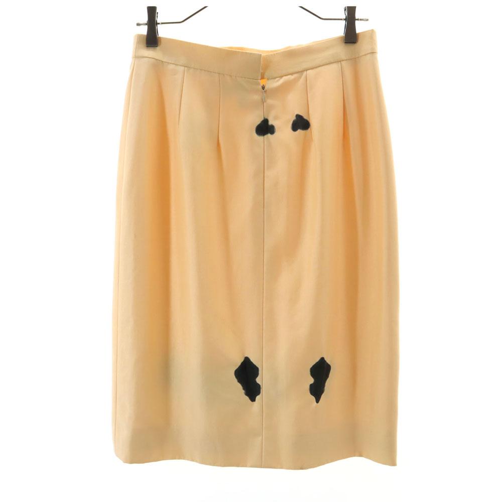 CELINE Made in France Mimole length Tight Skirt 42 Pale orange Women Used