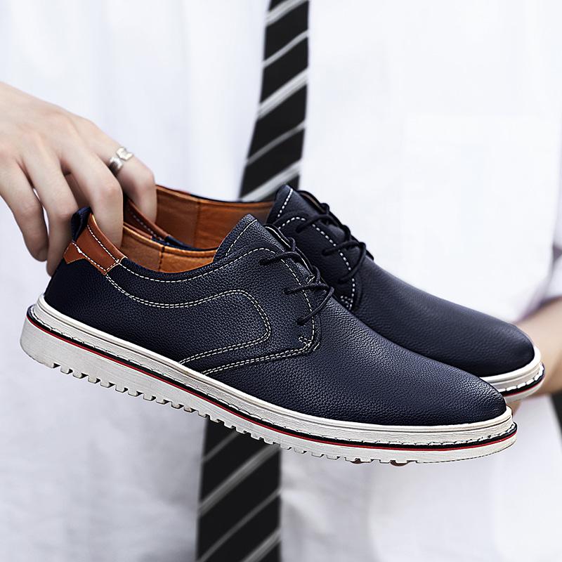 Fashion British Style Men Dress Shoes Top Quality Summer Breathable Casual Classic Business Leather Men Formal Oxfords Shoes Size 38-48