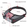 10X Stirnbandbrille Lupe Verstellbare Größe LED Lupe Lupenbrille Zum Lesen Optivisor Lupe Beleuchtet