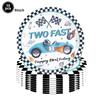 Two Fast Theme Disposable Tablecloth Racing Car Birthday Party Supplies Kids 2nd Birthday Party Decorations