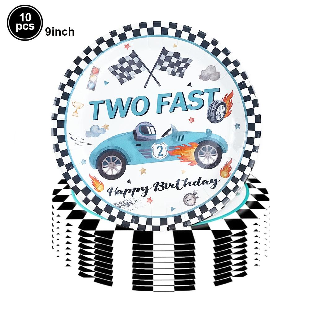 Two Fast Theme Disposable Tablecloth Racing Car Birthday Party Supplies Kids 2nd Birthday Party Decorations