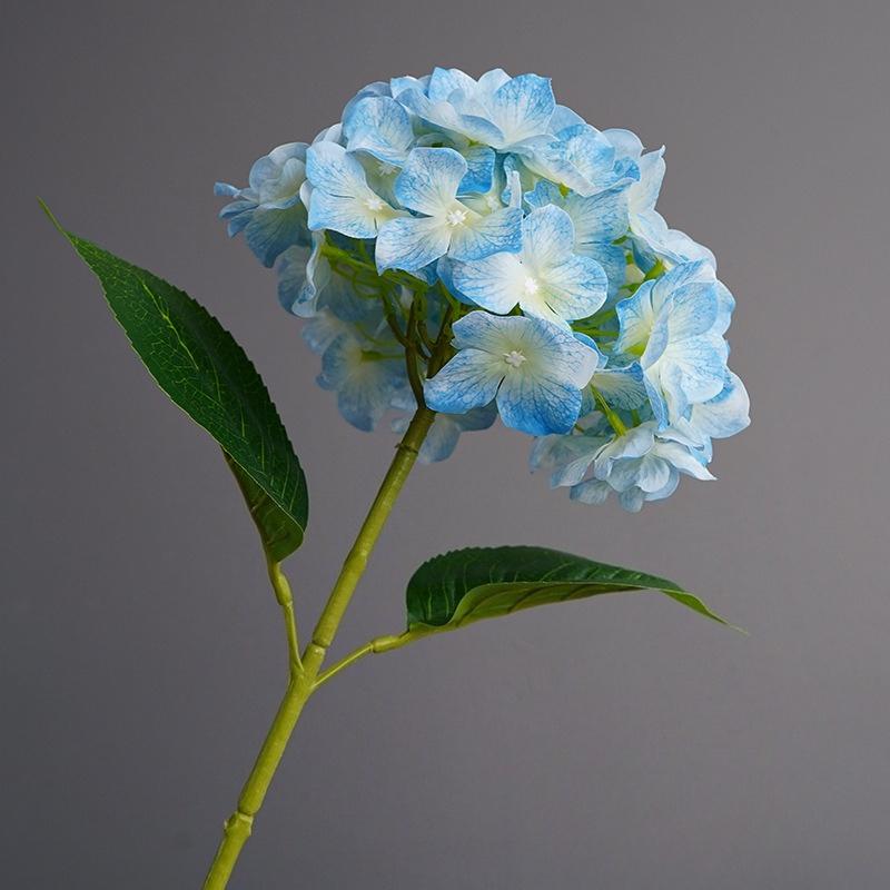 4pcs Simulation Hydrangeas Branch Real Touch Fake Flowers Garden Balcony Decoration Green Star Drop Hydrangea Artificial Flower