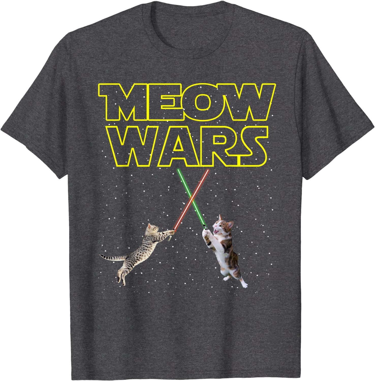 

Meow Wars Cat Shirt Funny Gifts For Cats Lovers T-Shirts T-Shirt Cotton Men T Shirts Normal Tops & Tees Brand Printed S
