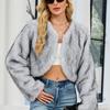 Fashionable Women's Plush Short Jacket Fauxsuit Collar