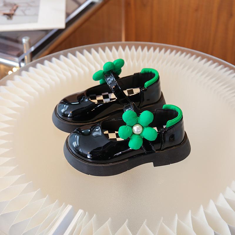 

Весенняя кожаная обувь Модная обувь принцессы для девочки Изысканная Элегантная Классическая Детские сандалии Ретро Мягкая подошва Противоскользящая Классическая Мэри Джейн 26insole16cm чёрный