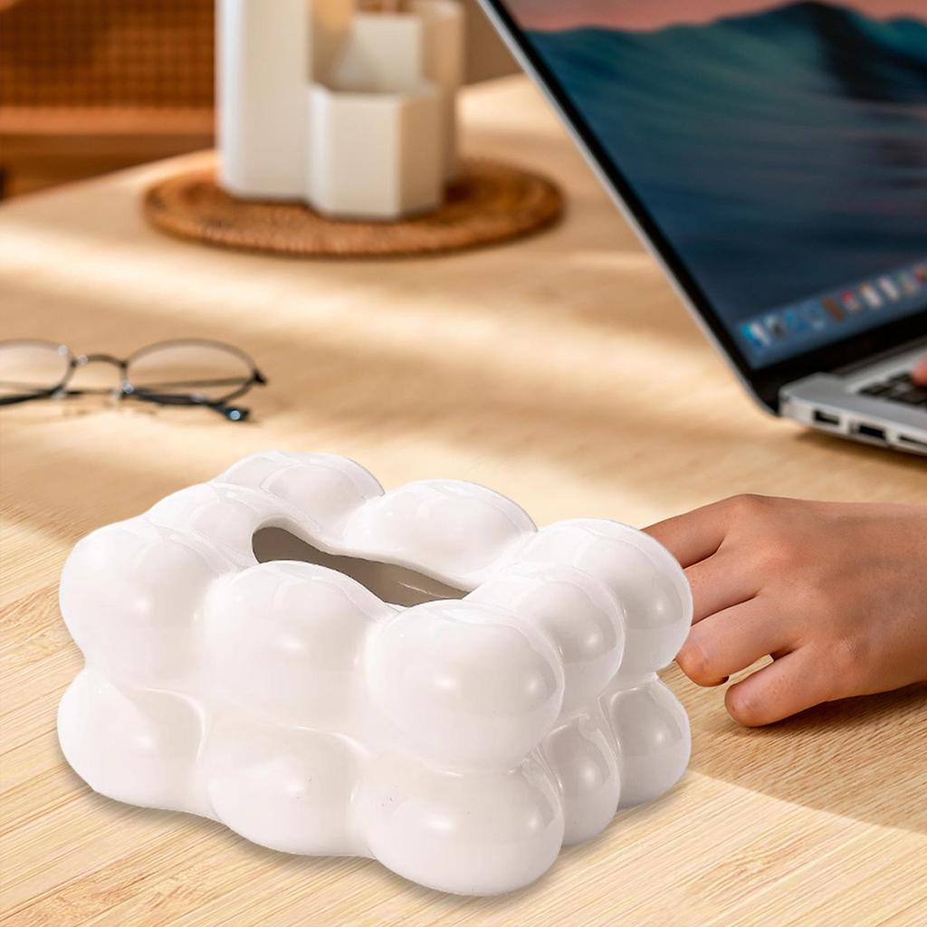 Candy Floss Tissue Box Cover Facial Holder Creative Tabletop Dispenser for Household