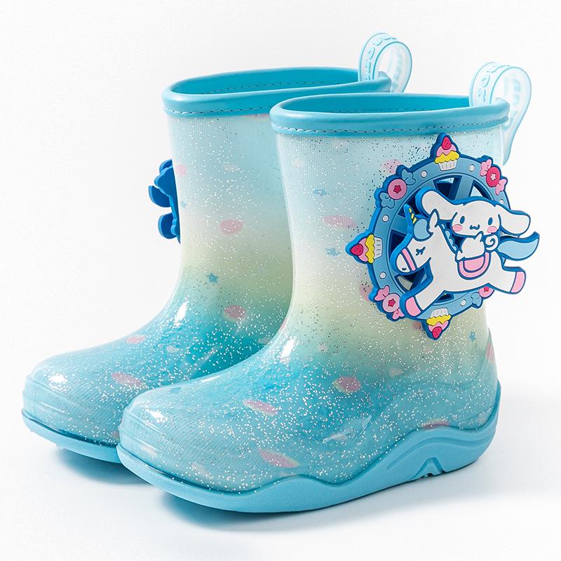 Sanrio Kids' Lightweight, Non-slip, Wear-resistant Cute Rain Boots for Girls and Toddlers