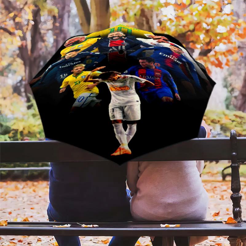 Legends Game: Messi's Journey Folding umbrella Umbrella 8 paraphenoid bones outdoor light printing