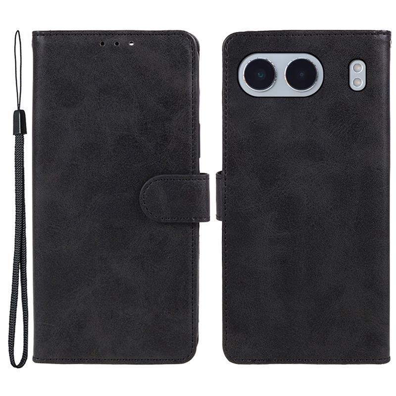 For OnePlus Nord 4 Case Card Holder Wallet PU Leather Phone Cover Calf Texture Wrist Strap