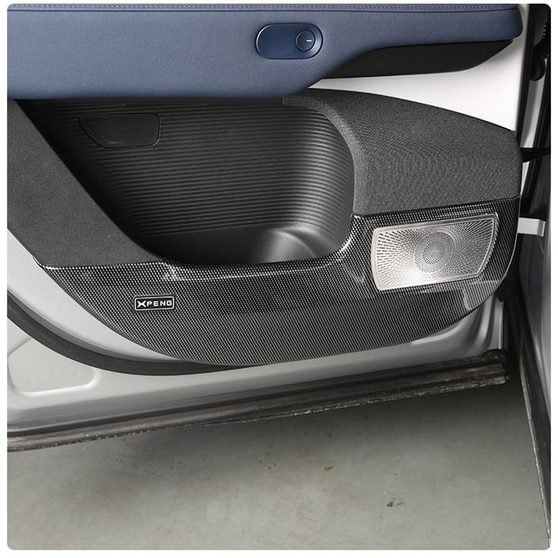 For Xpeng G6 2023-2025 Front & Rear Door Plate Guards ABS Inner Protector Cover Plate Trim Anti-Dirty Welcome Kick Pad