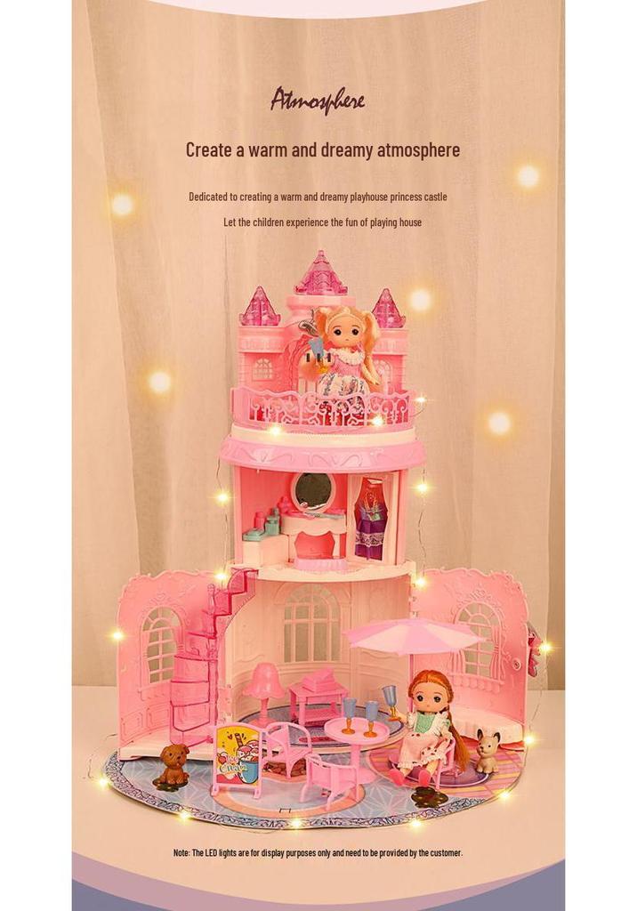 Realistic Princess Castle Doll Handbag - Children's Role-Playing Toy Gift