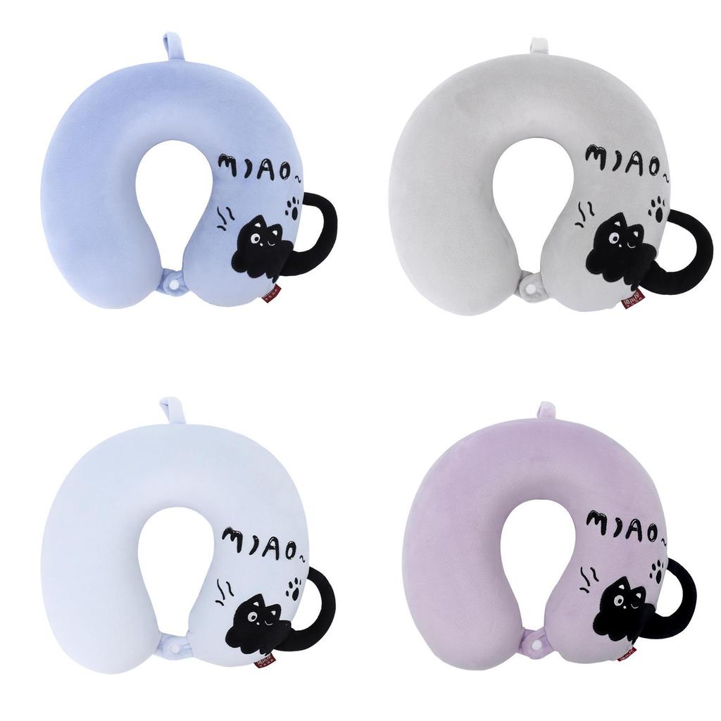 Cartoon Cat Memory Foam Ushaped Travel Neck Pillow For Kids And Adults