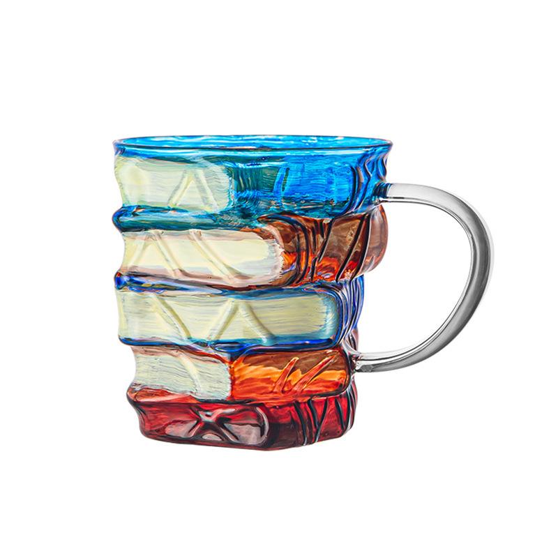 Popular Painted Book Mug Coffee Cup Artificial Painting Novelty Book Cup With Handle Essential For Working From Household Mug