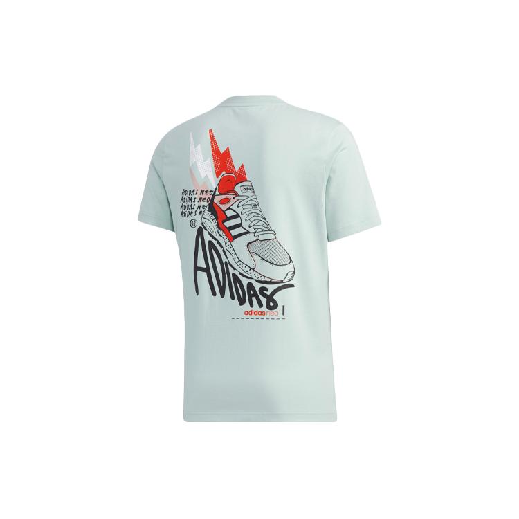 Мужская футболка Adidas Neo прямого кроя светло-зеленая GJ8888 XXL