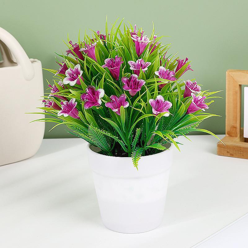 Green Lily Artificial Plant With Realistic Look For Living Room And Use Gift