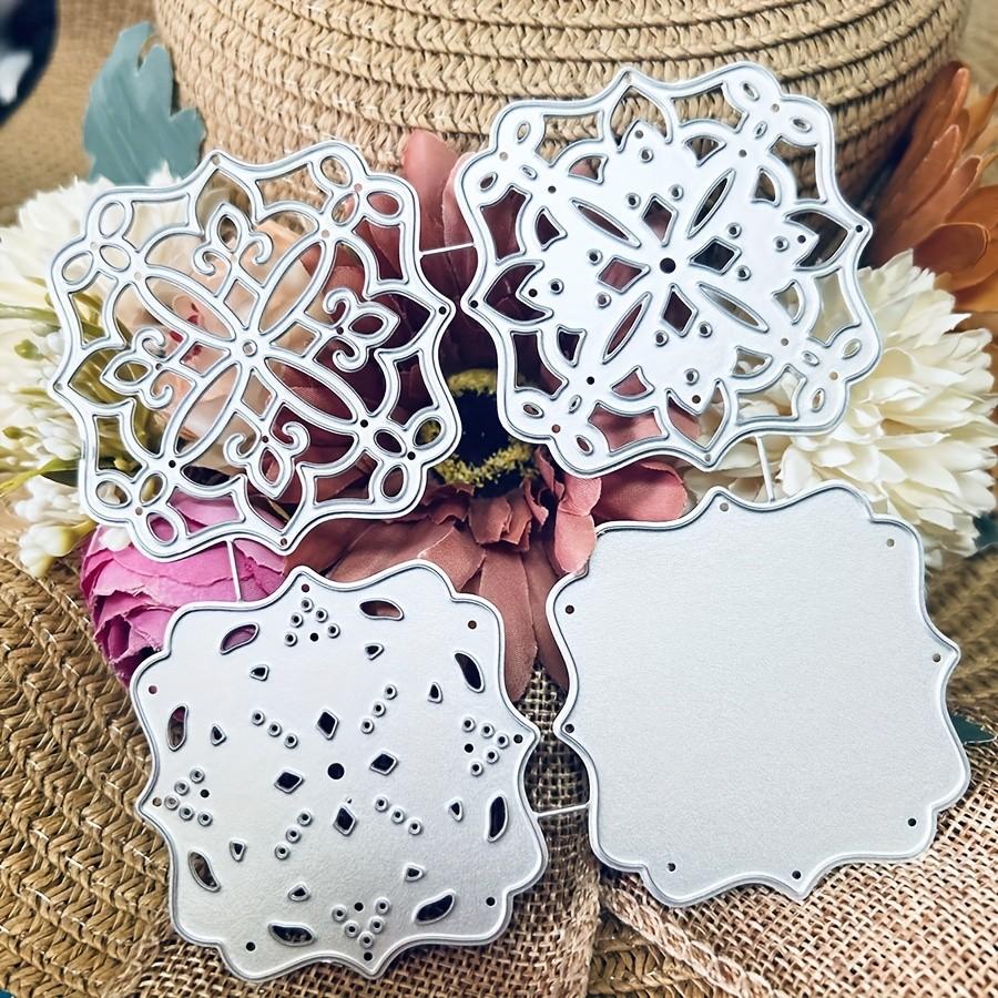 4pcs/lot Layered Frame Metal Cutting Dies Scrapbooking Stencil Die Cuts Card Embossing Photo Album Template Mold Decoration Craft