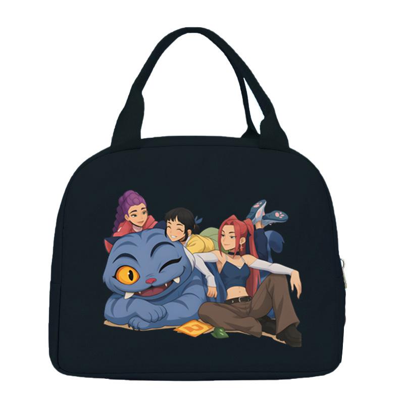 Cartoon Animation Academy Meal Bag Student Thermal Insulation Lunch Box Bag Office Workers Handheld Bento Bag