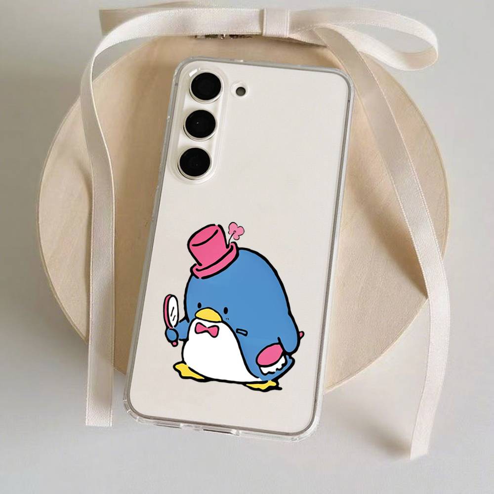 Cute T-TuxedoSam Phone Case For Samsung Galaxy S21 S22 S23 S24 S25ULTRA FE Ultra Plus5G A52S Transparent Cover