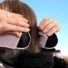 Thermo-Fleece-Stirnband fürs Radfahren, Ohrenschützer mit Brillenloch für Motorrad, Wintersport, Skifahren