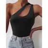 Sleeveless Diagonal Shoulder Vest Top Sleeveless Oblique Shoulder Small Tank Top Top T-shirt