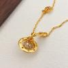 Heavy Industry French Saturn Pin Necklace Female Tide Cool Spice Girl Ouyang Nana Light Luxury Niche High-End Accessories