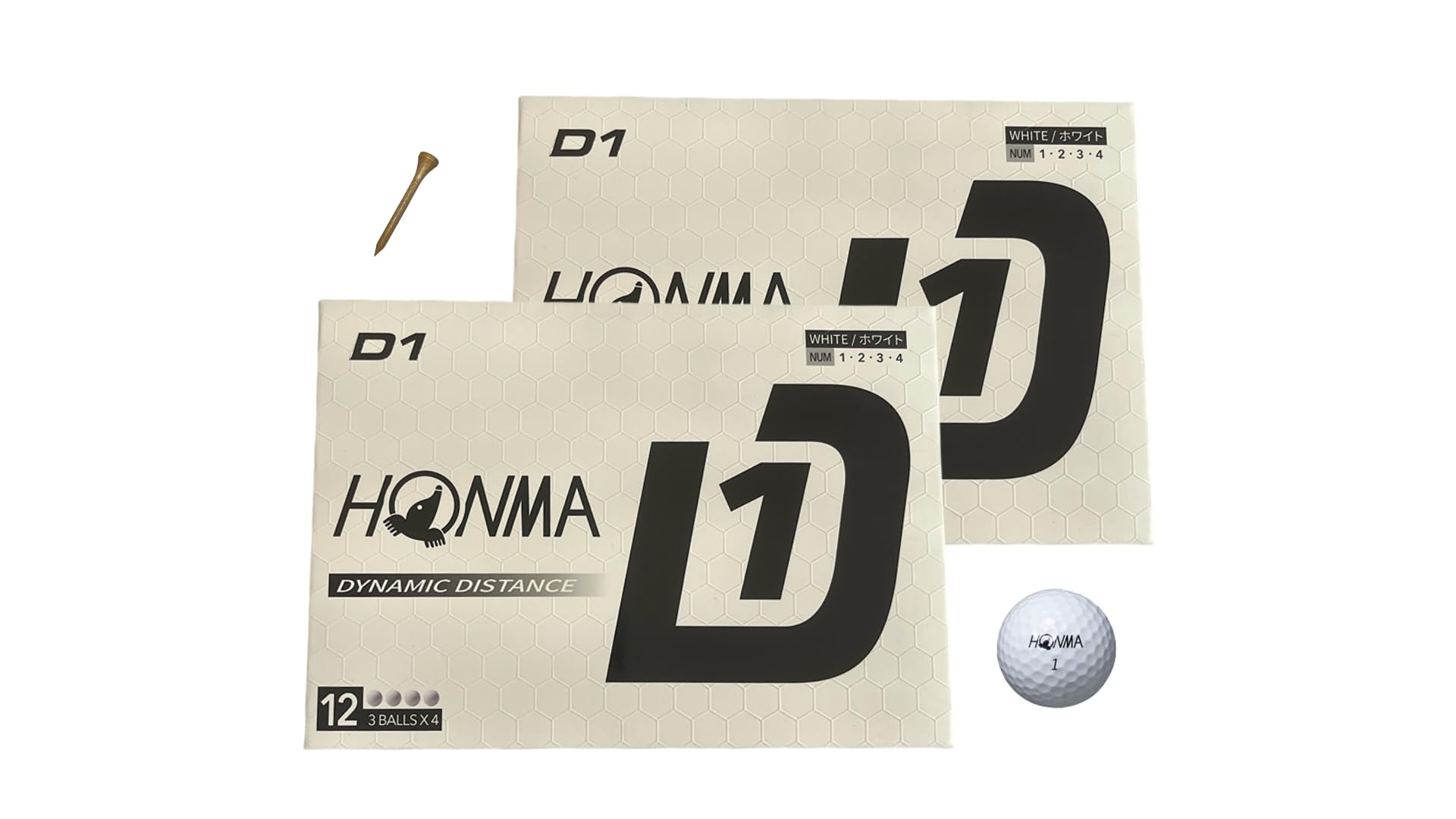 

Honma Golf D1 2024 BT2401 Golf 2 Dozen Includes One Wood Ideal for Honma Golf D1 2024 Ionomer Distance Balls with a Soft Great Value for Practice Set белый