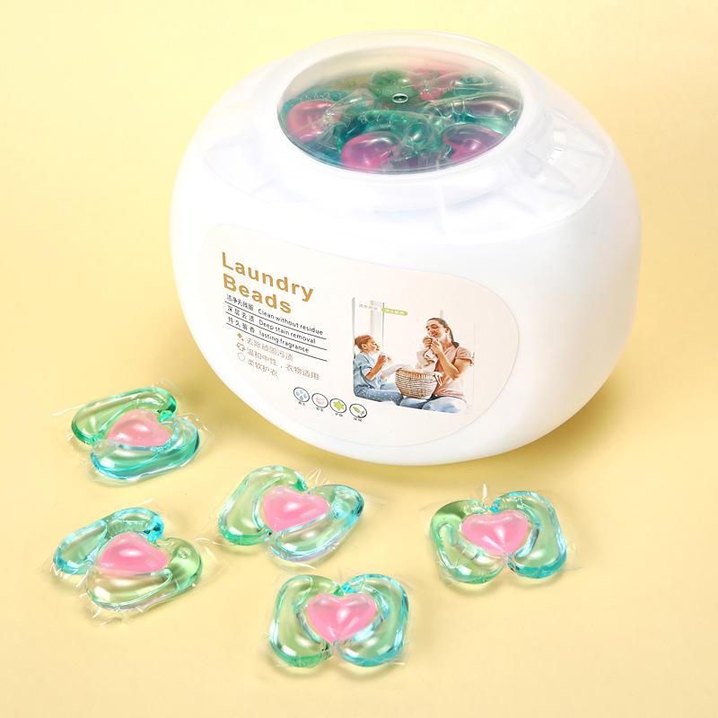 3-in-1 Laundry Capsules: Long-Lasting Fragrance, Highly Concentrated Detergent, Powerful Stain Removal, Three-Chamber Beads.