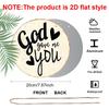 2D Flat Retro Aluminum Wall Decorations in Various Sizes. A Perfect Choice for Home Decor and Gifts, Expressing The Sentiment "God Gave You To Me