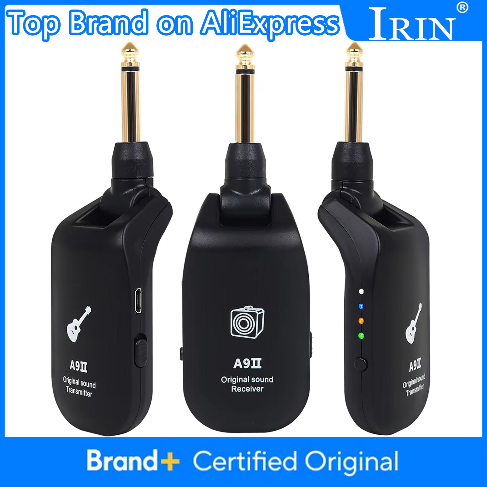 

UHF Wireless Guitar System Rechargeable 4 Channels Wireless Guitar Transmitter Receiver for Electric Guitar Bass Amplifier