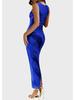 2024 Women's Floral Ruched Mesh Bodycon Dress - Sleeveless, Round Neck