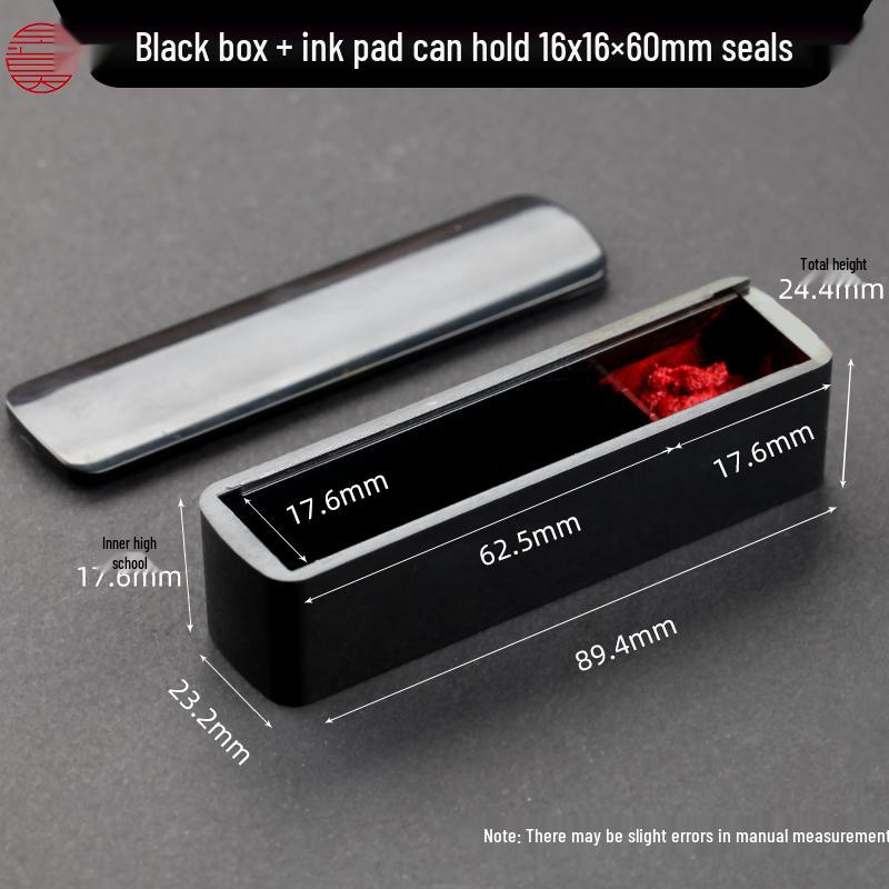 Acrylic Seal Box with Optional Inkpad Storage for Private Seals, Name Stamps & Calligraphy Chops.