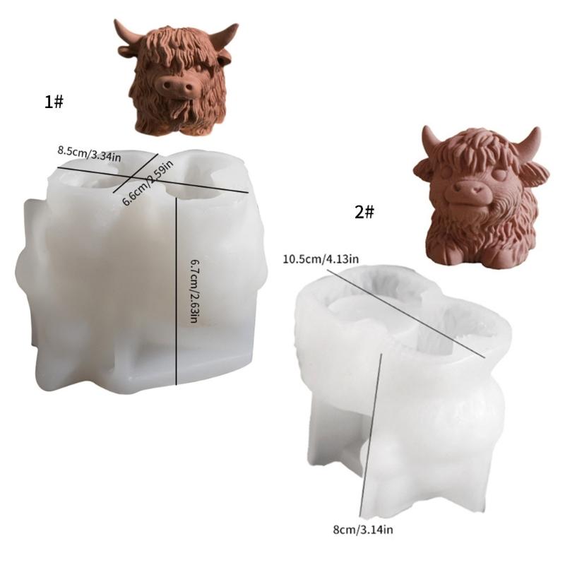 Yak Kopf Figur Silikon Kerzenformen für Kerzen Seife Epoxidharz Yak Form Silikonformen für Gipsdekoration