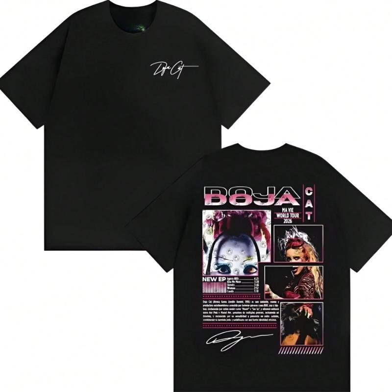 Doja Cat Ma Vie 2026 World Tour New Album Tshirt Unisexs and Womens Fashionable Aesthetic Tshirt Casual Pure Cotton Top S