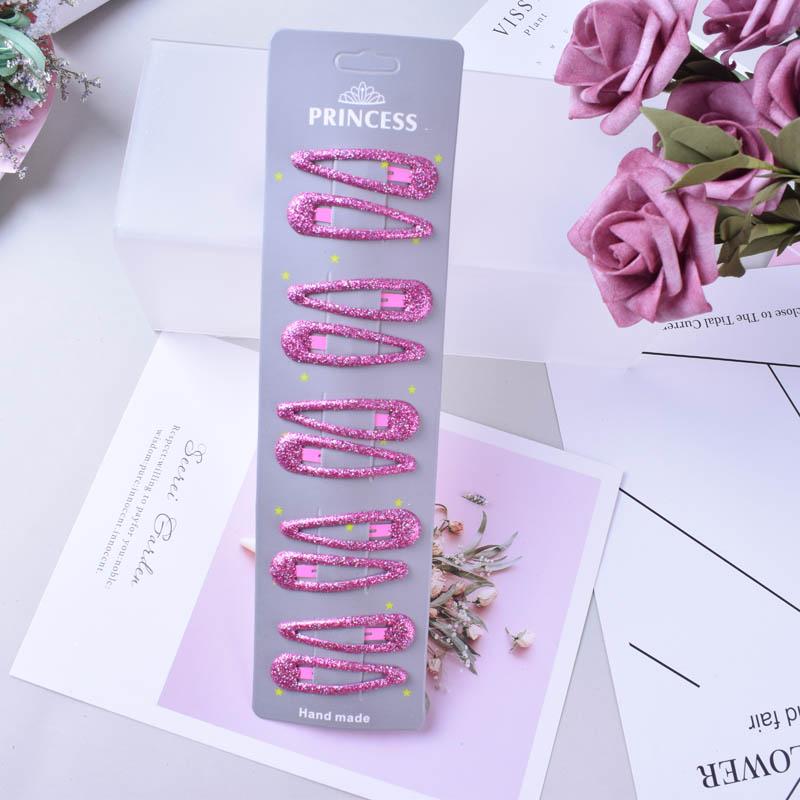 

10 шт./набор Блестящие заколки-клипсы для волос для детей и подростков, заколки-крабики для девочек, милые металлические заколки-автоматы