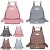 Stylish Macaron Color Canvas Backpack With Large Capacity For Travel And School Use