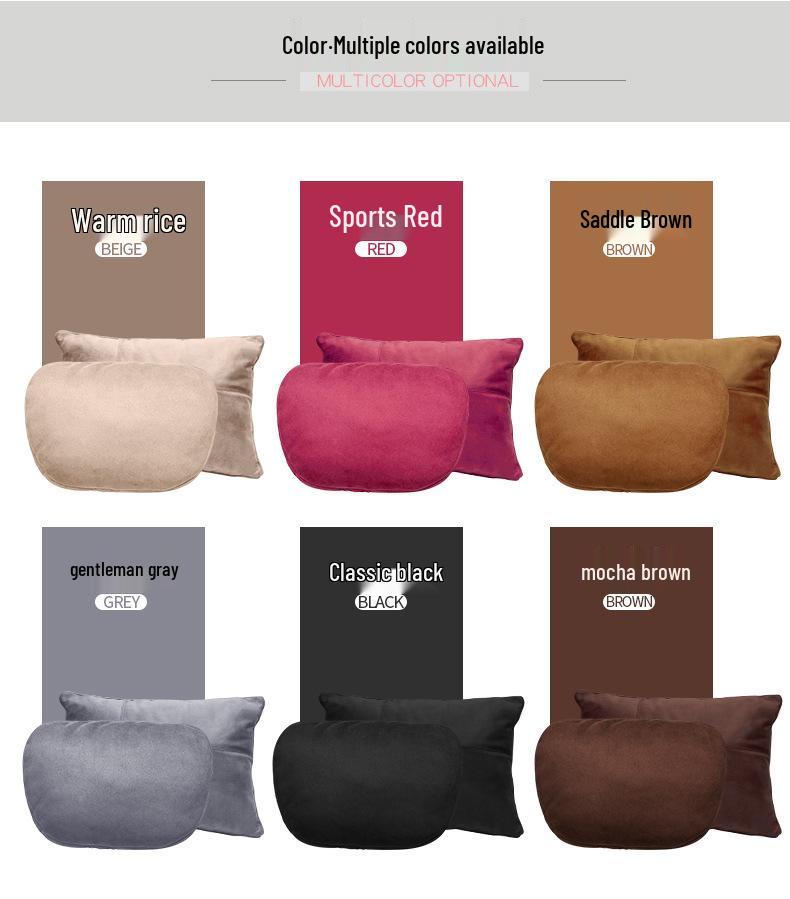 Toyota Car Lumbar Support Cushion & Neck Pillow Set