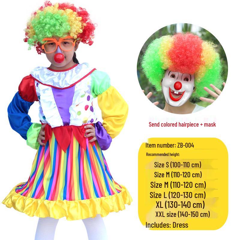 Kids' Clown & Magician Costume Set for Boys & Girls - Perfect for Masquerades, National Day, Christmas & New Year Performances.