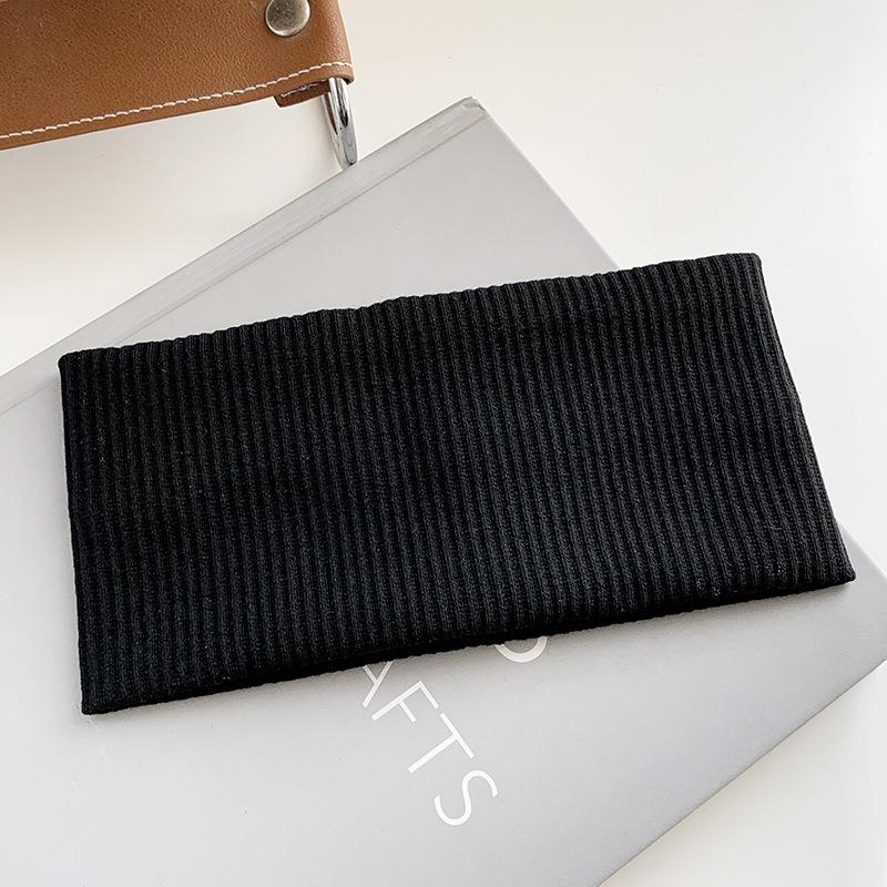 Festes, breites, seitlich gestricktes Stirnband für Damen, Sport, Freizeit, elastische Haarbänder