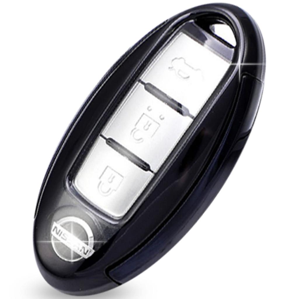 [anddat] Nissan NISSAN Smart Key Case Key Cover Key Holder Nissan NISSAN Note Serena Cube March Elgrand X-Trail, Black
