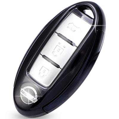 [anddat] Nissan NISSAN Smart Key Hülle Schlüsselabdeckung Schlüsselhalter Nissan NISSAN Note Serena Cube March Elgrand X-Trail, Schwarz