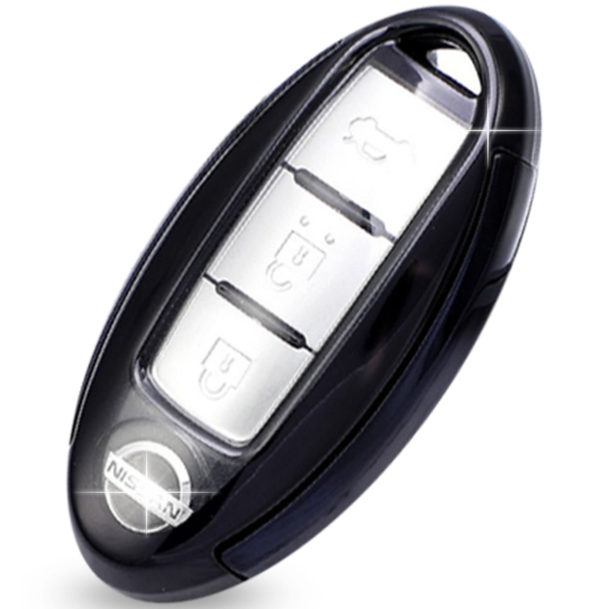 

[anddat] Чехол для смарт-ключа Nissan NISSAN, чехол для ключа, держатель для ключей Nissan NISSAN Note Serena Cube March Elgrand X-Trail, черный Smart key size чёрный