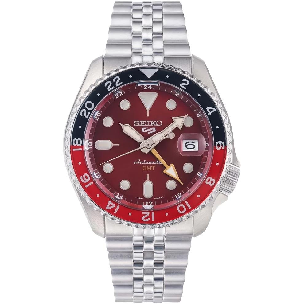 Montre automatique Seiko 5 Sports SSK031K1 pour homme, cadran rouge 42.5
