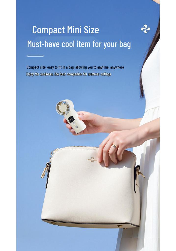 Summer Mini Handheld Fan: 5-Speed, Ice Cool Wind, Portable & Long-Lasting Battery