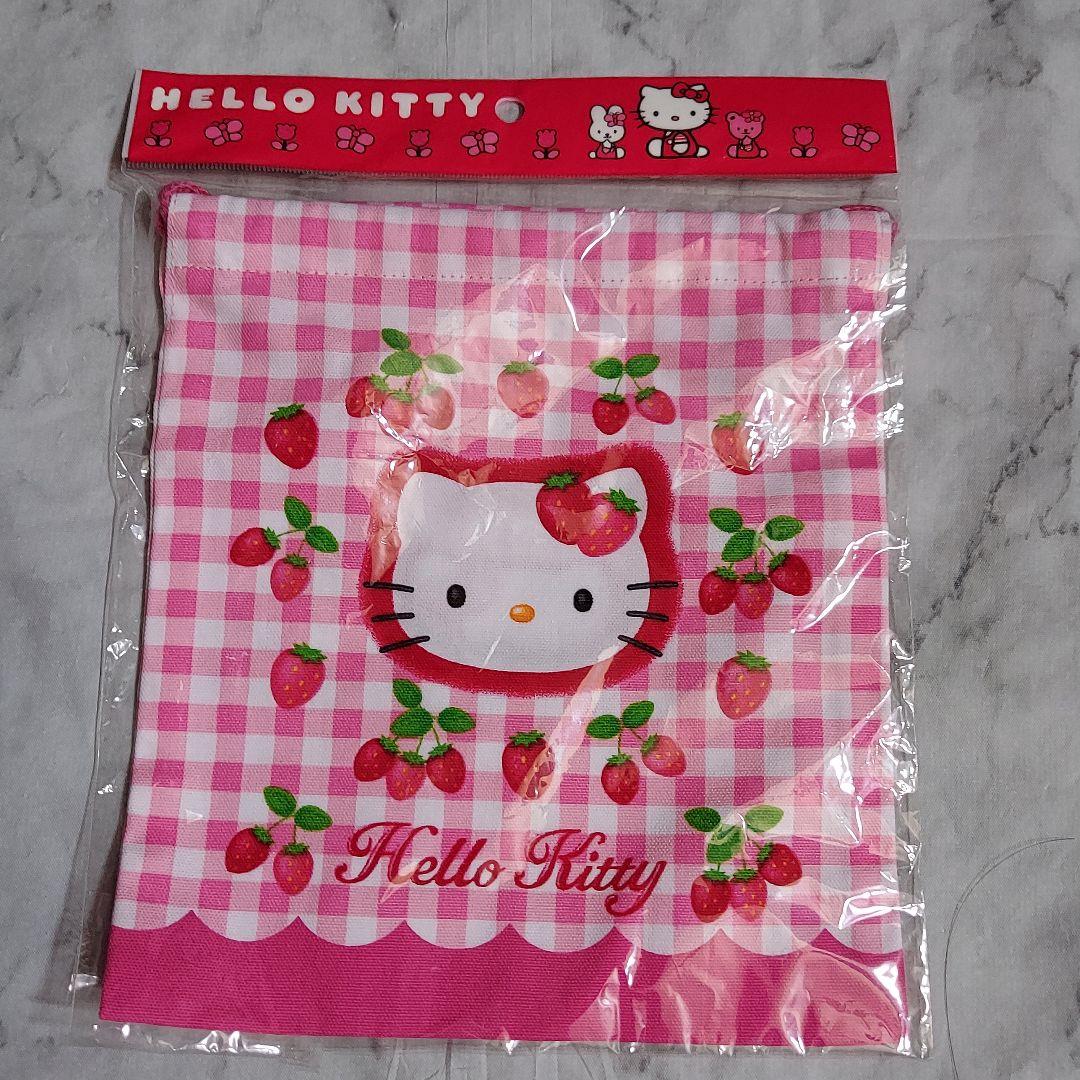 

[USED] Hello Kitty Sanrio Retro Strawberry Kitty Drawstring Bag