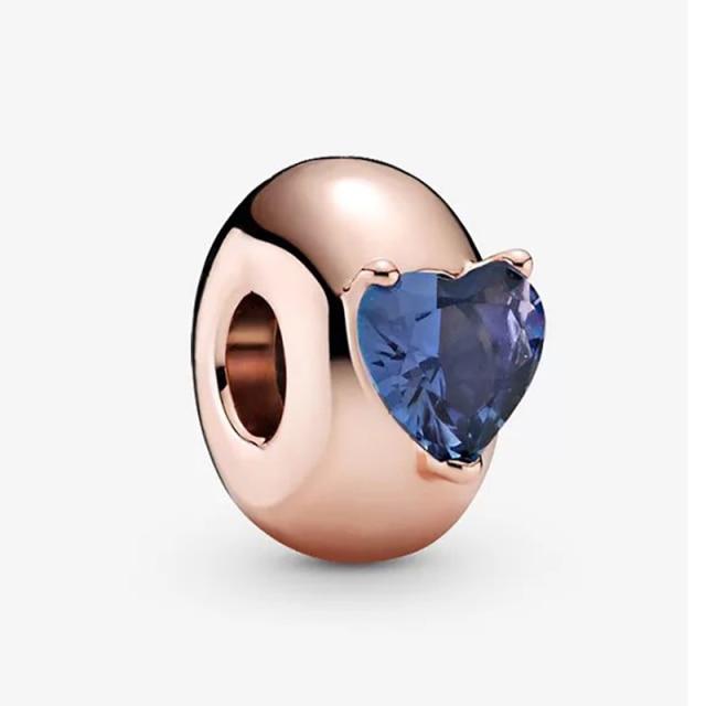 Подвеска из розового золота с цветком в виде листа и короны в виде сердца — фото 22